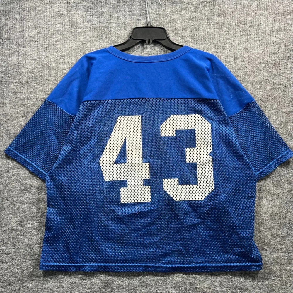 Vintage Riddell Corvallis Football Jersey Blue Mesh Practice Shirt Mens XL USA